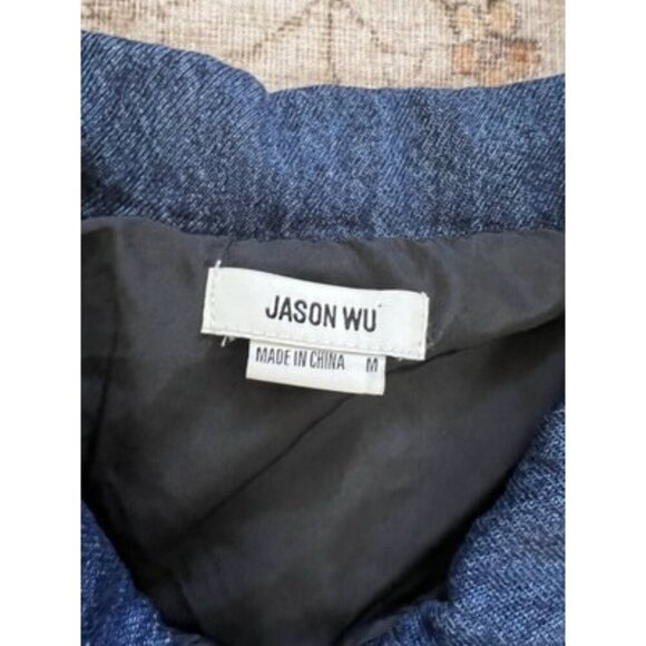 Jason Wu Collared Tweed Denim Mini Belted Dress Womens Size M NWT - Picture 4 of 9